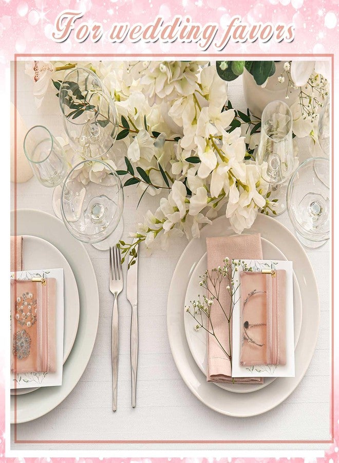 Uiifan 36 Pcs Travel Jewelry Bag Bulk Zipper Jewelry Pouch Flannel Portable Pocket Organizer for Necklace Earring Women Gift(4.53 x 3.15 Inch,Pink) - Image 5